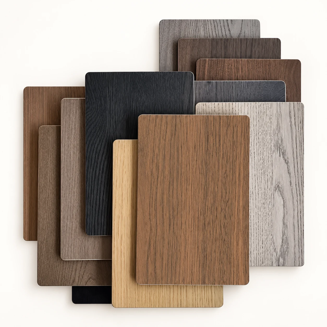 Woodgrain carbon crystal collection